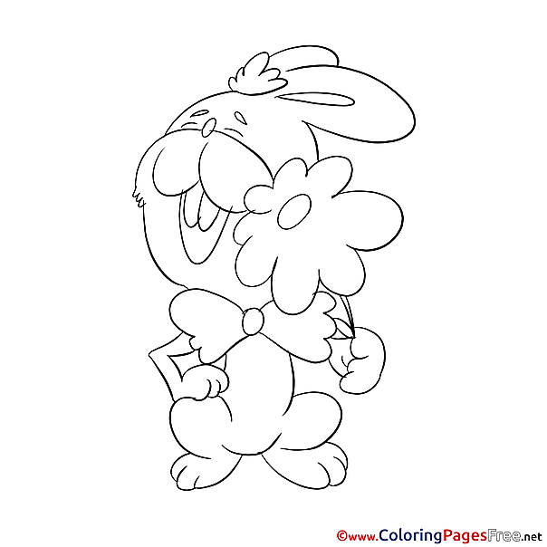 Hare Children Coloring Pages free