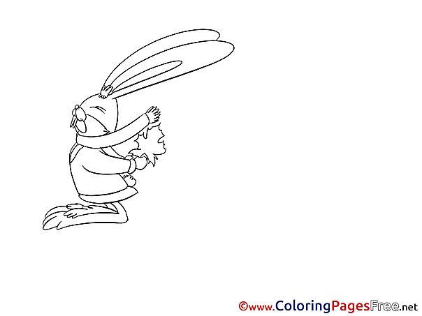 Hare for Kids download Coloring Pages