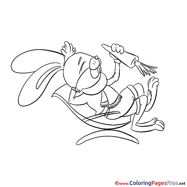 Hare Kids download Coloring Pages