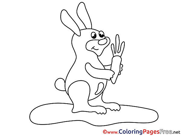 Hare printable Coloring Sheets download