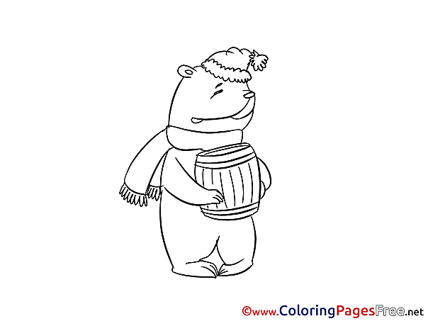 Honey for Kids printable Colouring Page