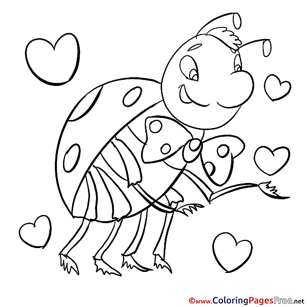 Ladybird download Colouring Sheet free