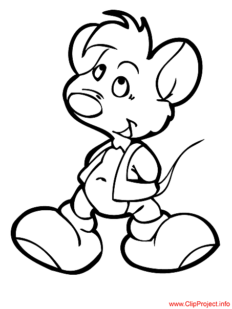 Mouse coloring page free