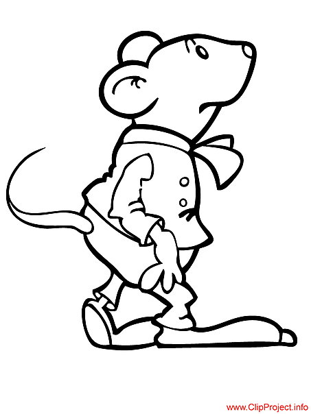Mouse colouring sheet for free