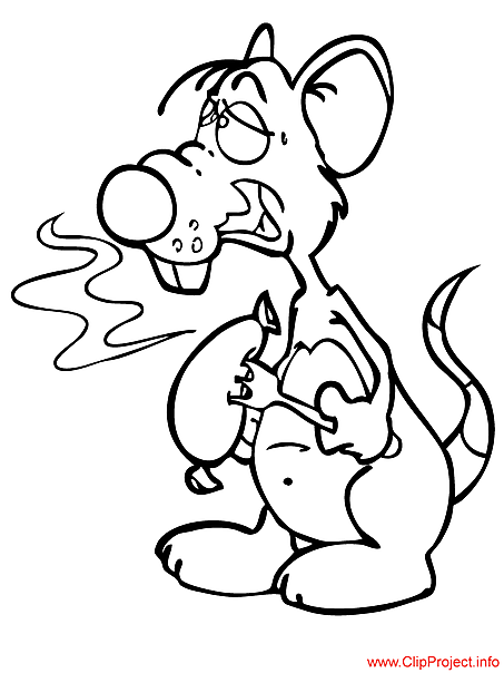 Mouse fun coloring page