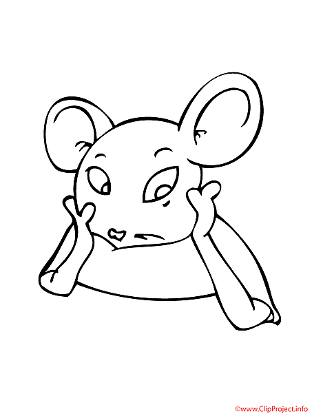 Mouse printable coloring page