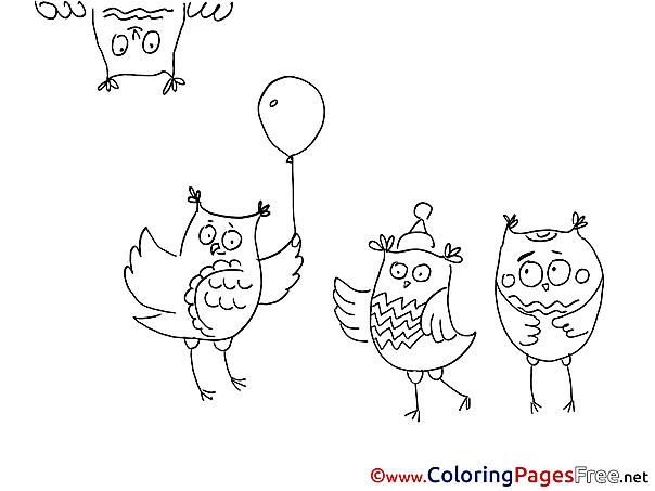 Owl printable Coloring Pages for free