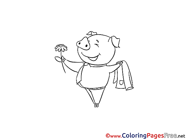 Pig Children download Colouring Page