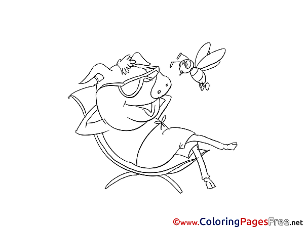 Pig printable Coloring Sheets download