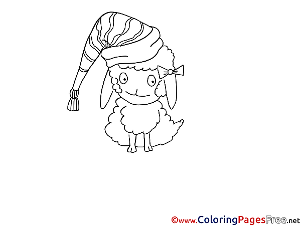 Printable Sheep Coloring Pages for free