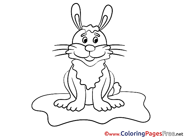 Rabbit Colouring Page printable free