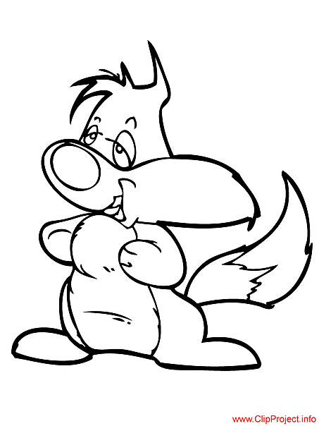 Squirrel coloring page free