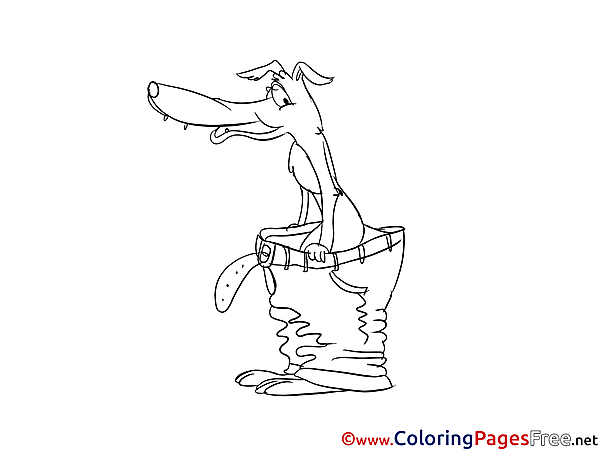 Wolf for free Coloring Pages download