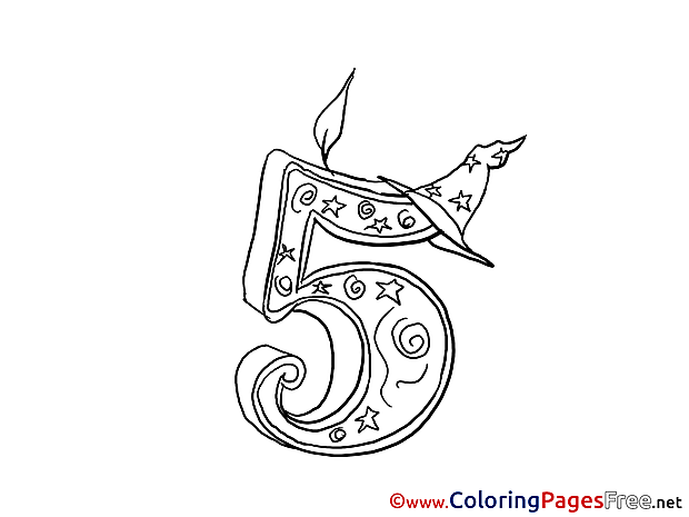 5 Years Coloring Pages Birthday