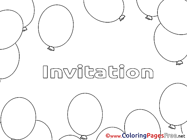 Balloons free Birthday Coloring Sheets