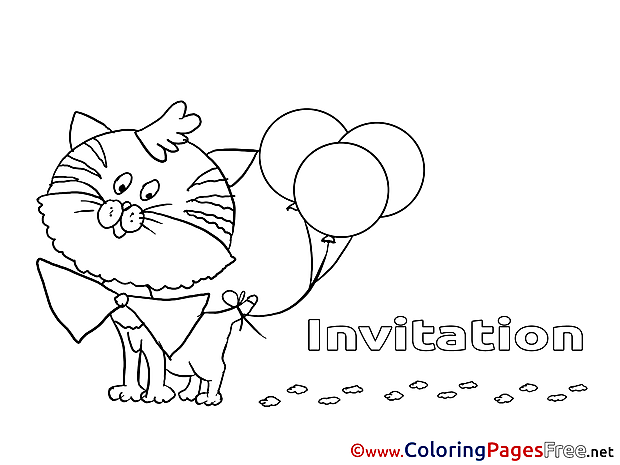 Balloons printable Coloring Pages Birthday