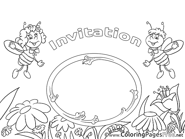 Bee Coloring Sheets Birthday free