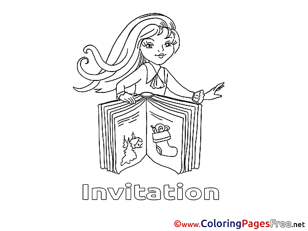 Book Colouring Sheet download Birthday