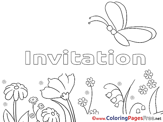 Butterfly free Birthday Coloring Sheets