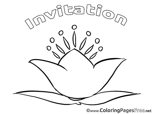 Card Invitation Birthday Coloring Pages download
