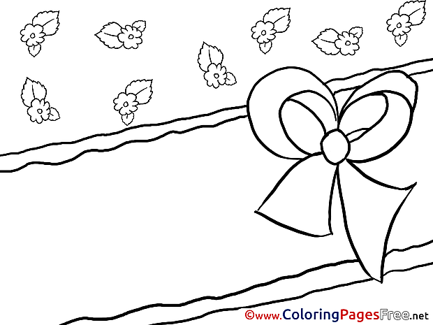 Card Invitation Colouring Page Birthday free