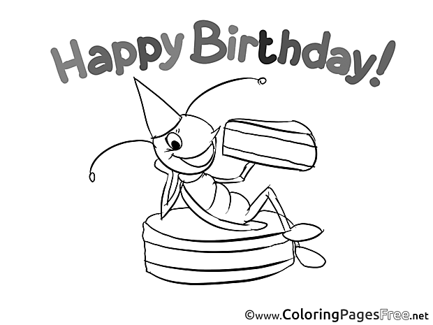 Cockroach Coloring Sheets Birthday free