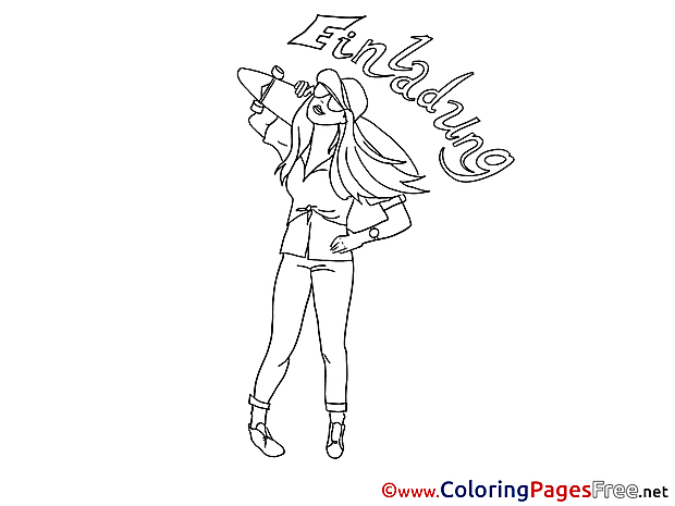 Cool Woman free Birthday Coloring Sheets