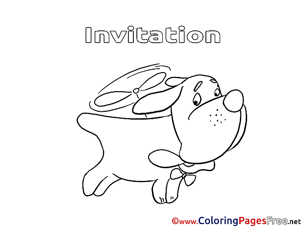 Dog Birthday free Coloring Pages