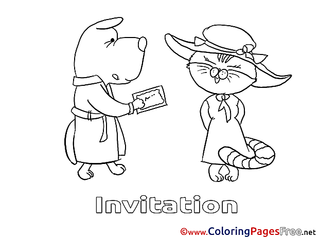 Dog printable Birthday Coloring Sheets