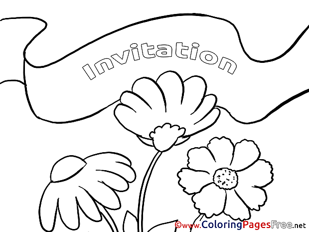 Flowers Birthday Coloring Pages download
