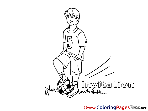 Football Invitation free Coloring Pages