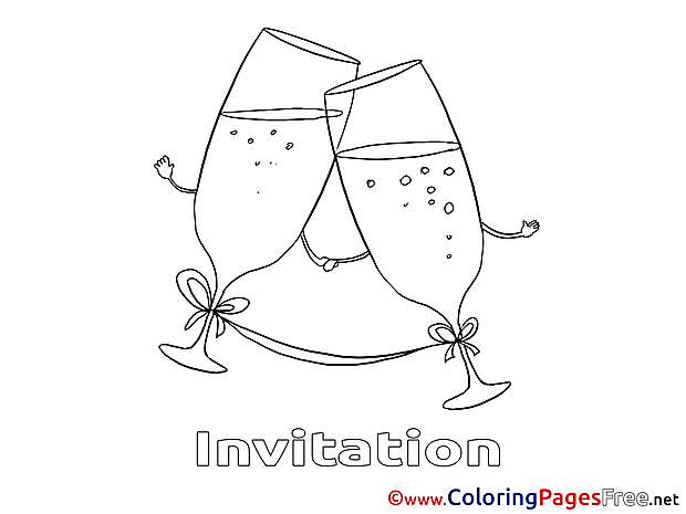 Glasses Colouring Sheet download Birthday
