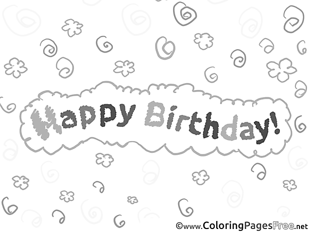 Happy Birthday Coloring Pages