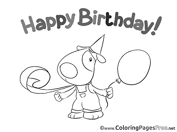Happy Birthday free Coloring Pages