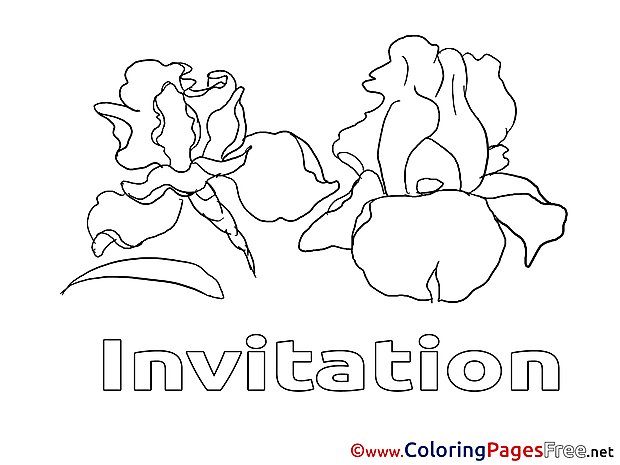 Invitation Coloring Pages Birthday