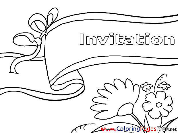 Invitation printable Birthday Coloring Sheets