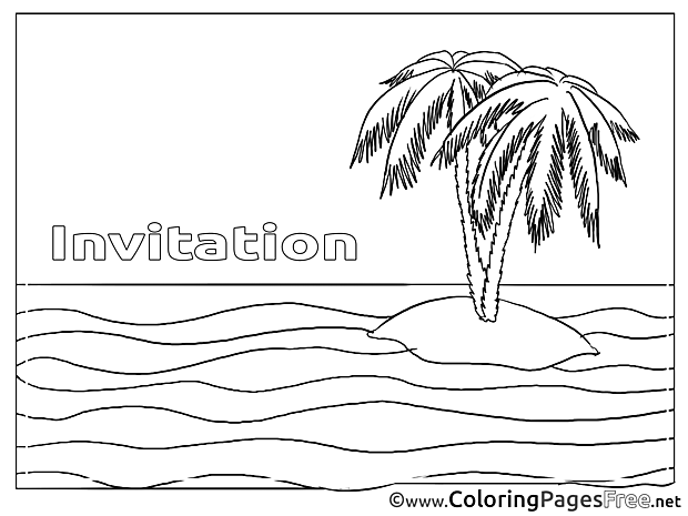 Island free Birthday Coloring Sheets