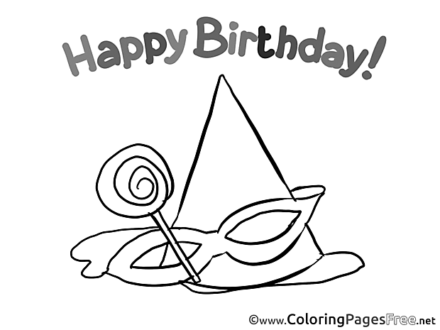 Party free Birthday Coloring Sheets