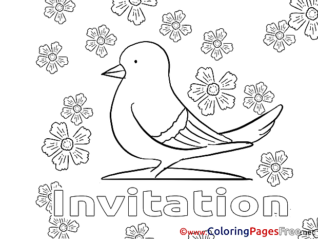 Pigeon Birthday Coloring Pages free