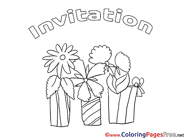 Presents Birthday Coloring Pages free