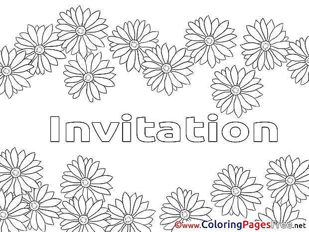 Spring Colouring Page Birthday free