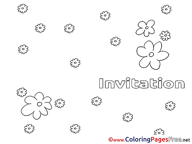 Spring Flowers free Birthday Coloring Sheets