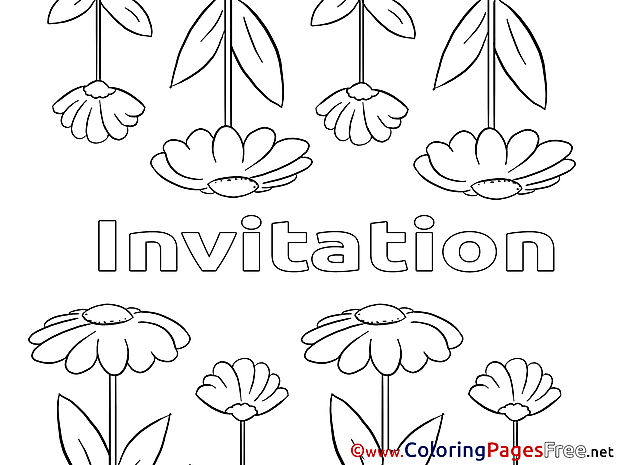 Summer Flowers printable Coloring Pages Birthday
