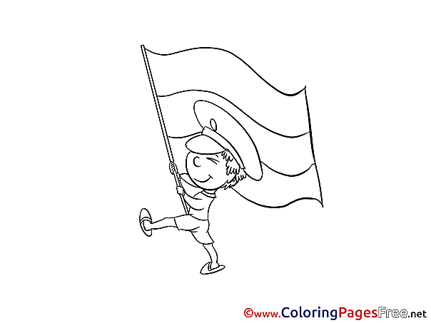 Flag for Children free Coloring Pages