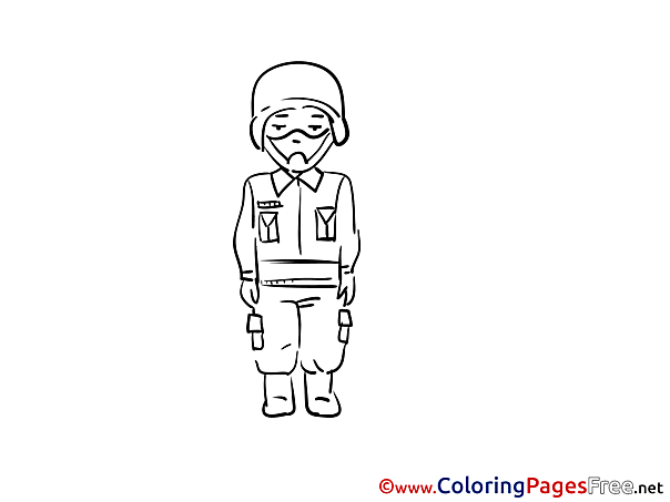 Military Colouring Sheet download free
