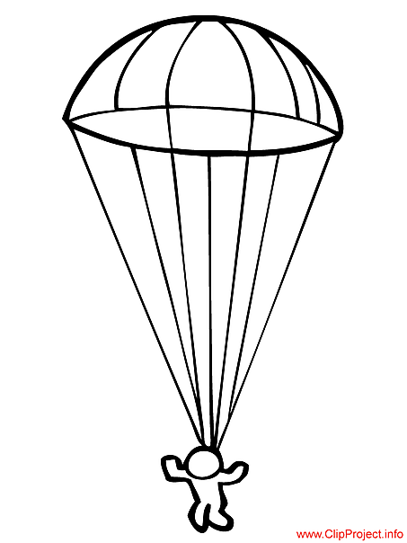 Parachutist picture to color