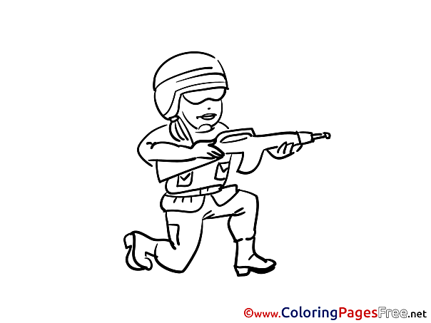Rifle Kids download Coloring Pages