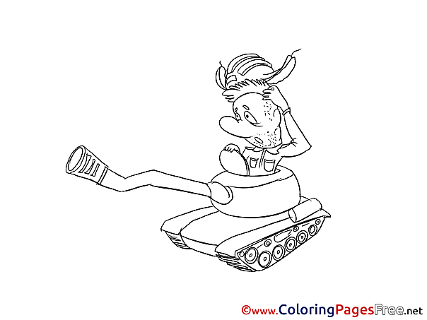 Tank free Colouring Page download