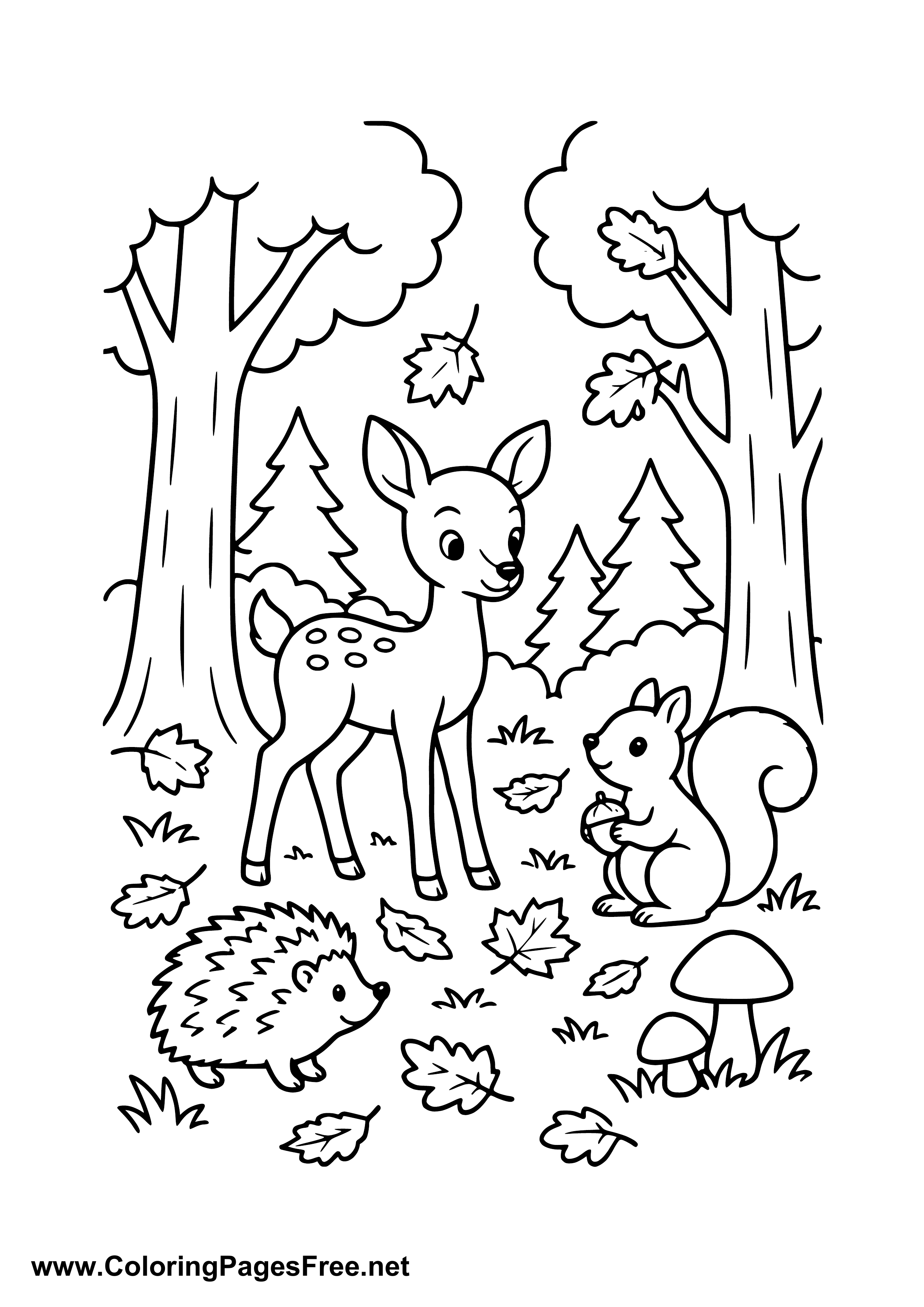 Autumn Garden Coloring Page
