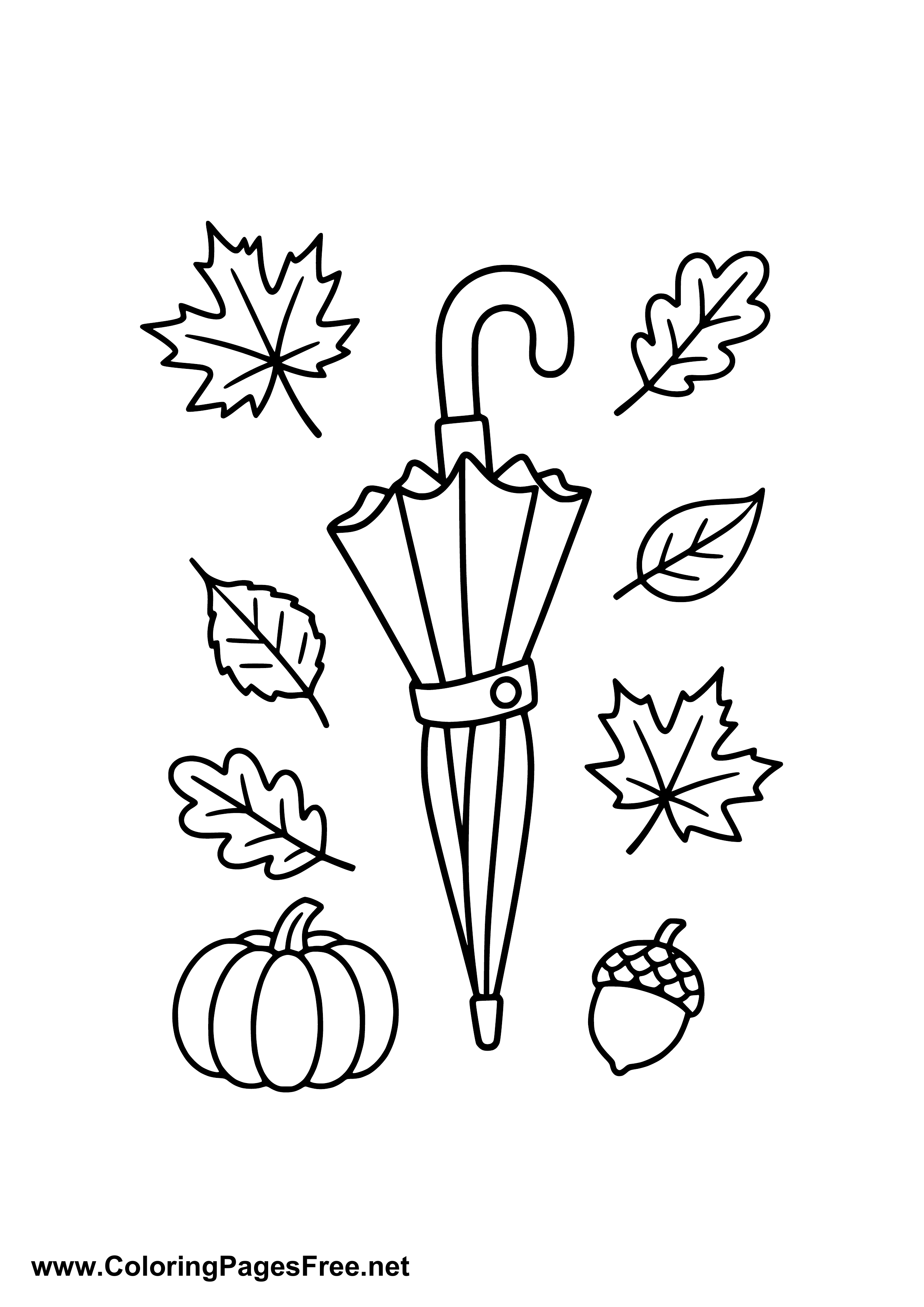 Autumn Garden Tools Coloring Page
